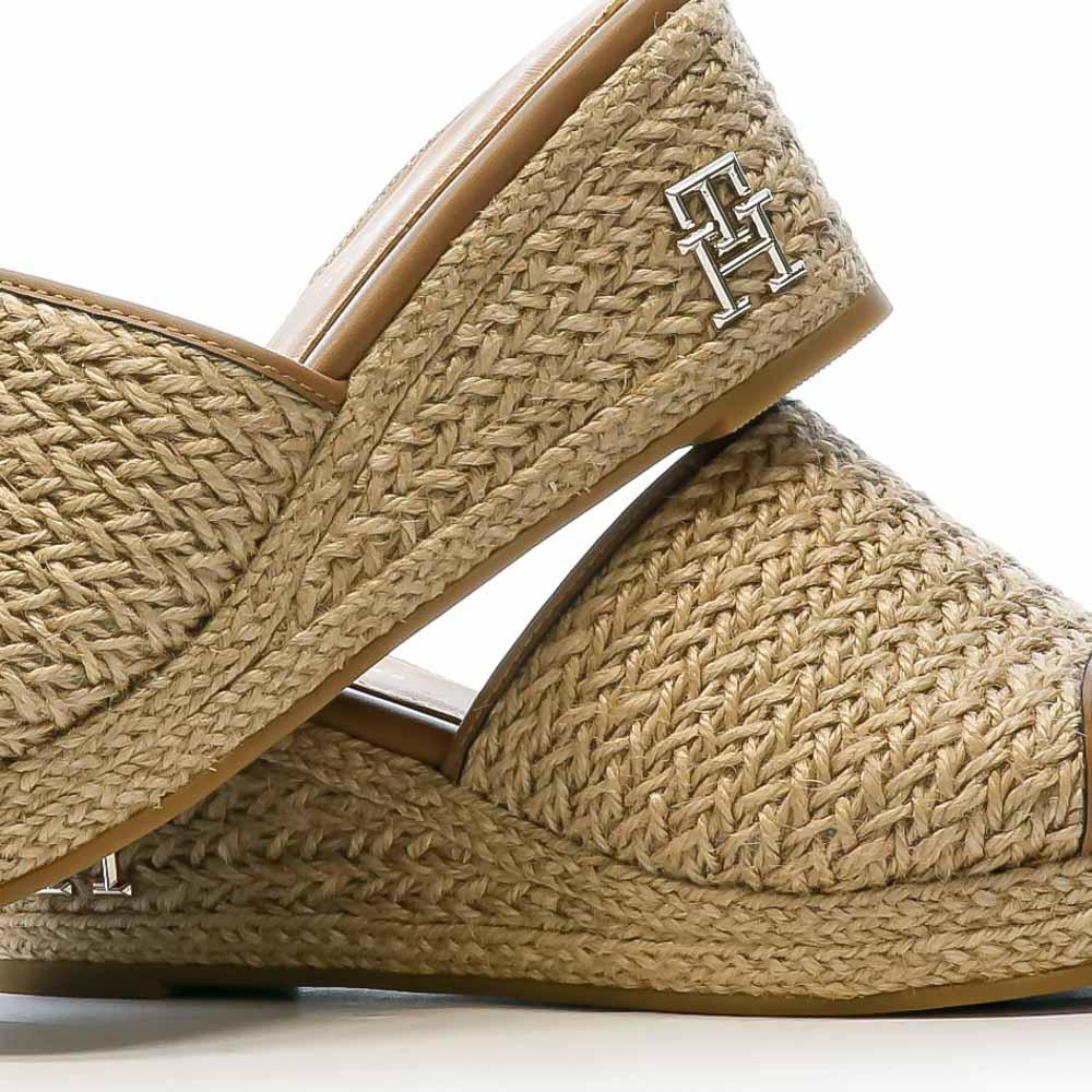 Tommy Hilfiger Sandales Beige Femme Tommy Hilfiger Rope Wedge