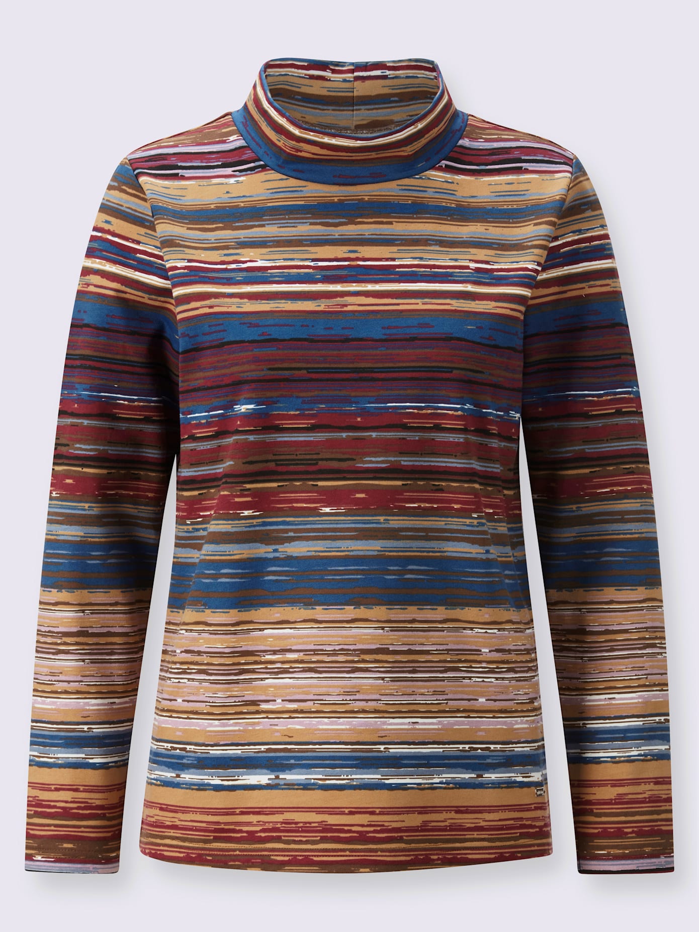 T-shirt à col montant pur coton