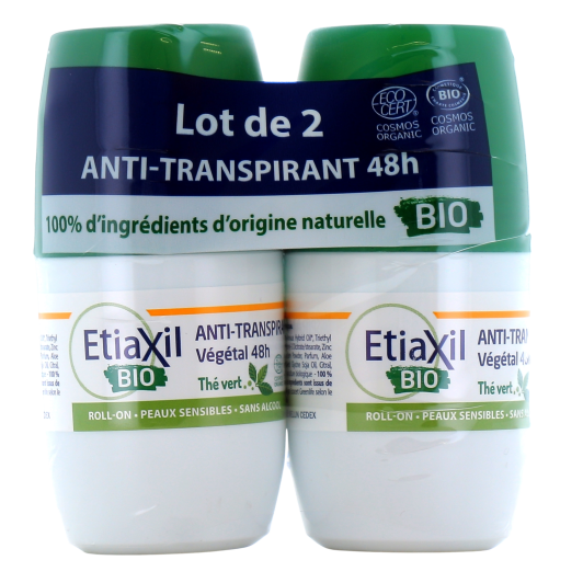 Etiaxil Anti Transpirant Végétal 48h senteur thé vert