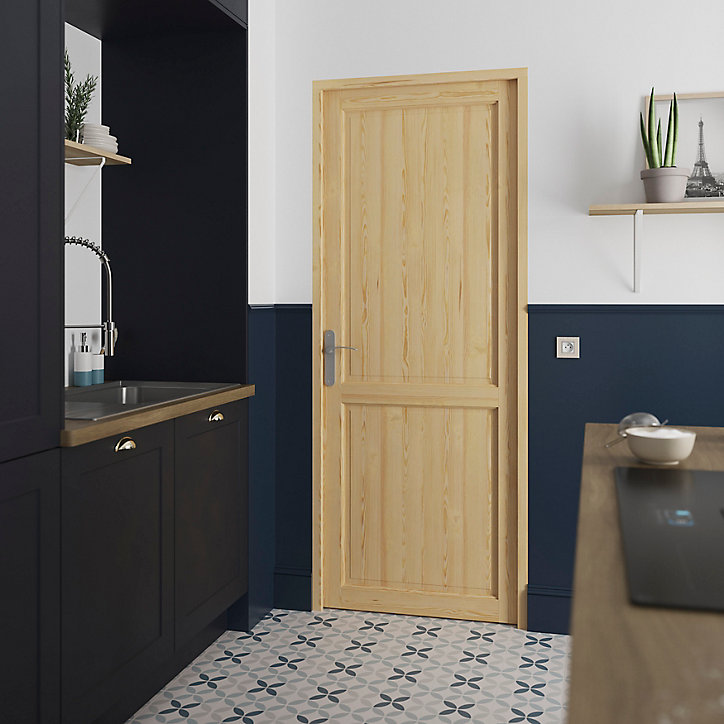 Bloc-porte Camargue pin H.204 x l.73 cm, poussant gauche