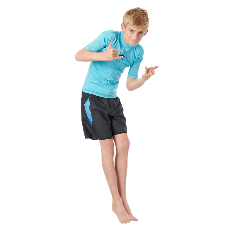 LYCRA Enfant RIP CURL CORP Manches Courtes BLUE