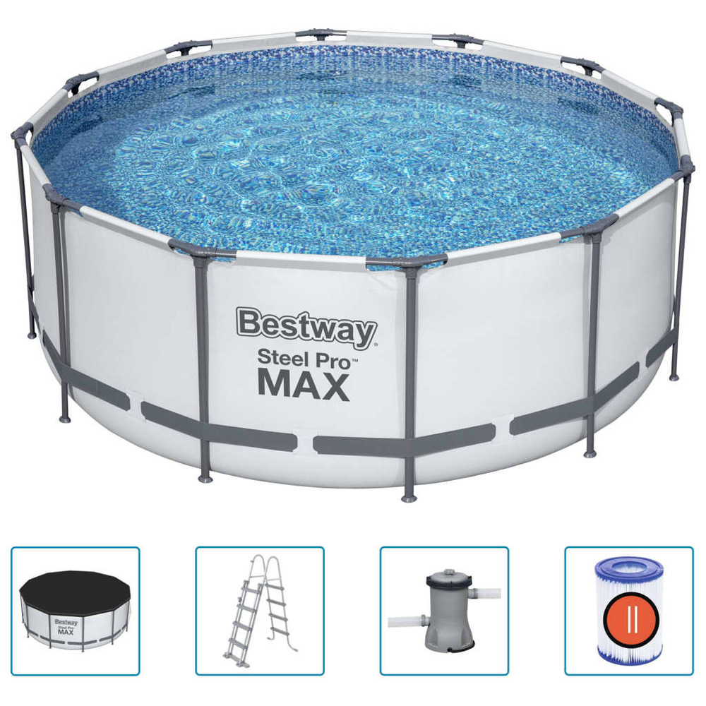 Ensemble de piscine steel pro max rond 366x122 cm