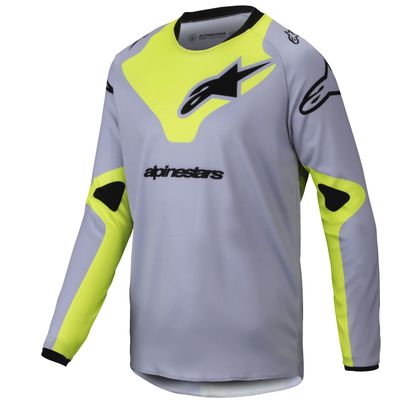 Maillot cross Alpinestars RACER - VEIL - ENFANT - Gris / Jaune