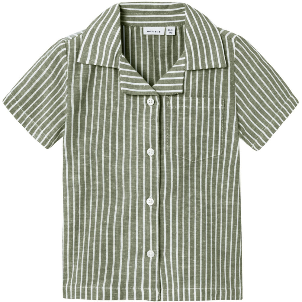 Køb Name It Oil Green Hilom Skjorte