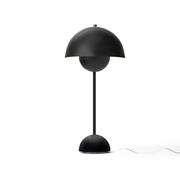 & Tradition Lampe à poser Flowerpot VP3, Verner Panton, 1969 | Noir