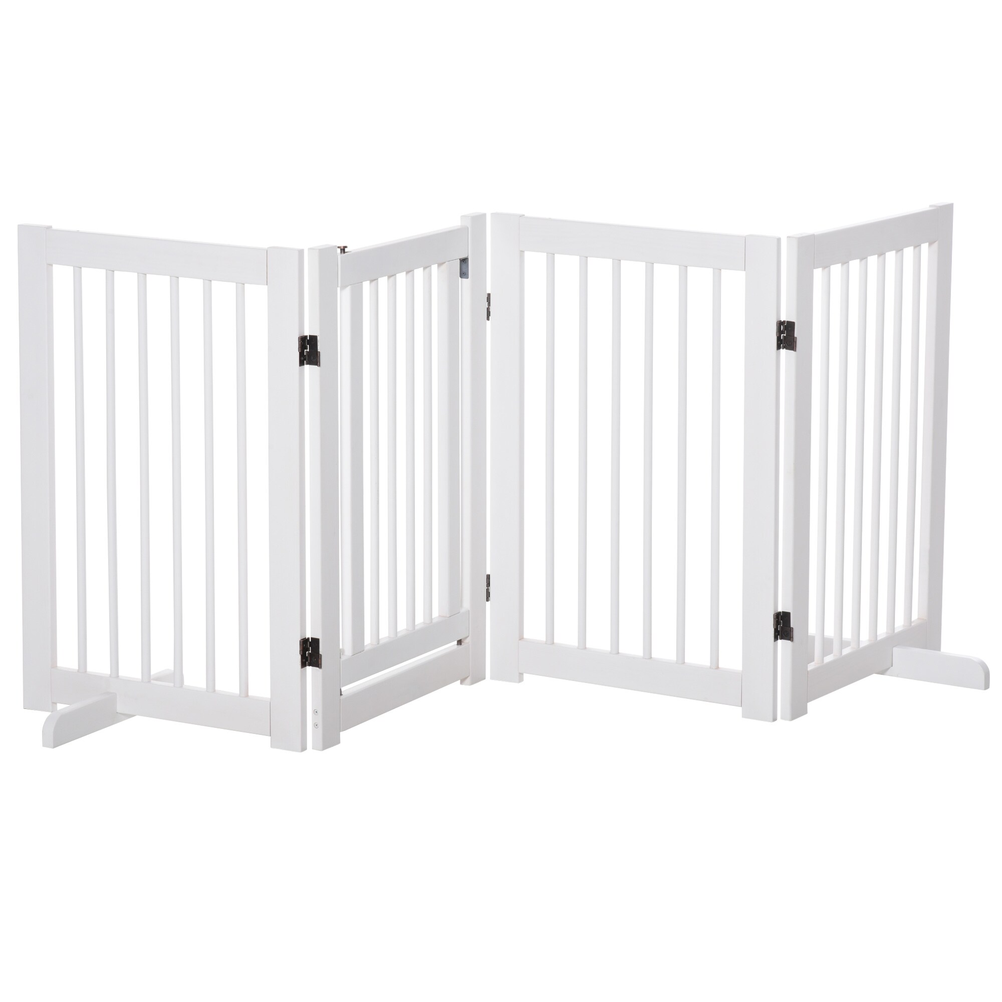 PawHut Türschutzgitter klappbar weiß 204 x 36 x 75 cm(LxBxH)