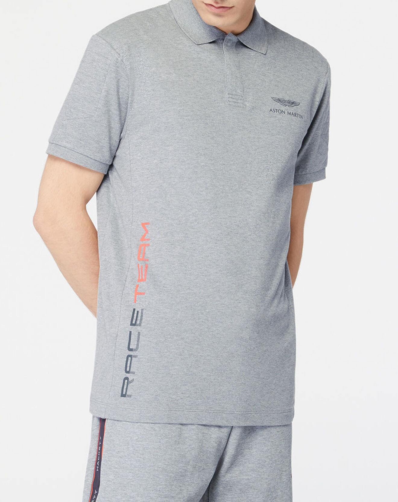 Hackett London Polo Regular Fit Aston Martin Racing gris chiné