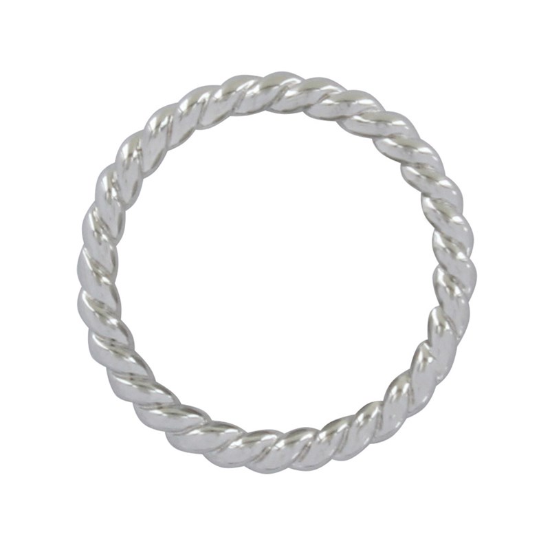 Bague Argent Anneau Torsadée