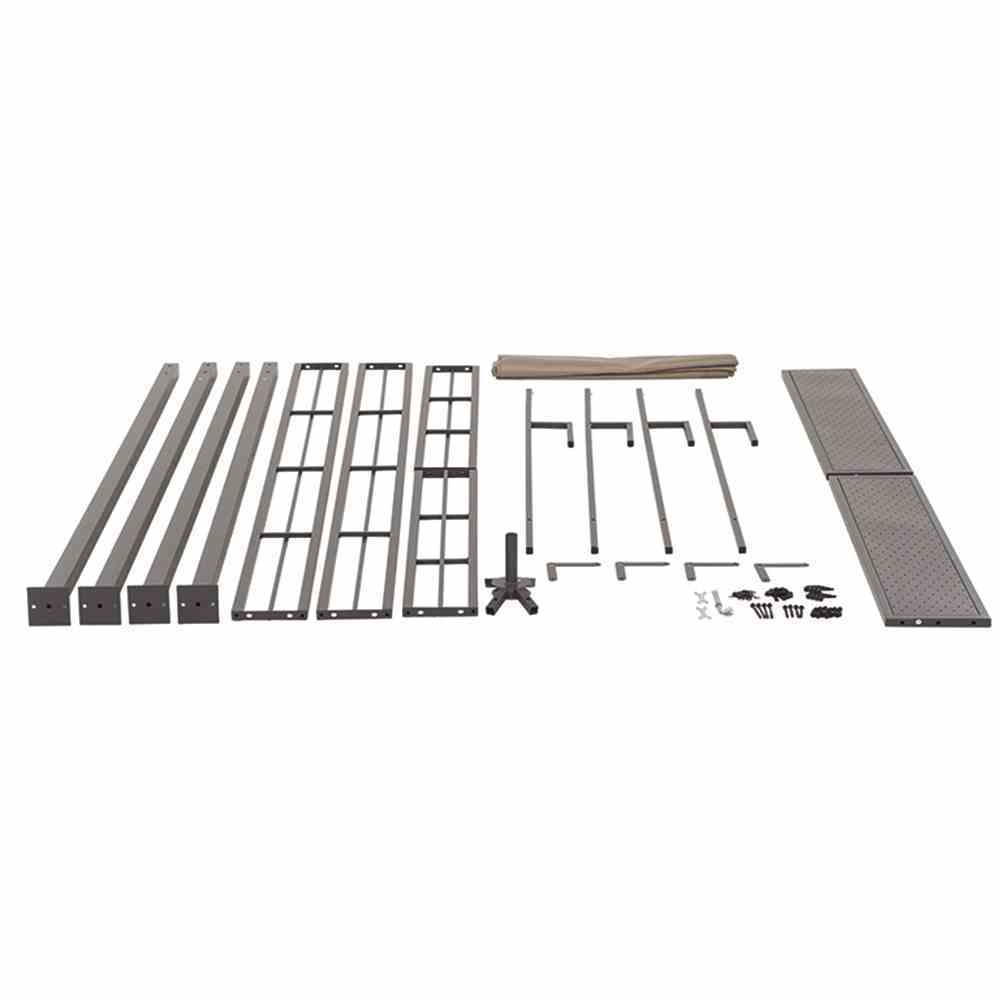 Pavillon BBQ - taupe-anthrazit - Polyester - 244 cm
