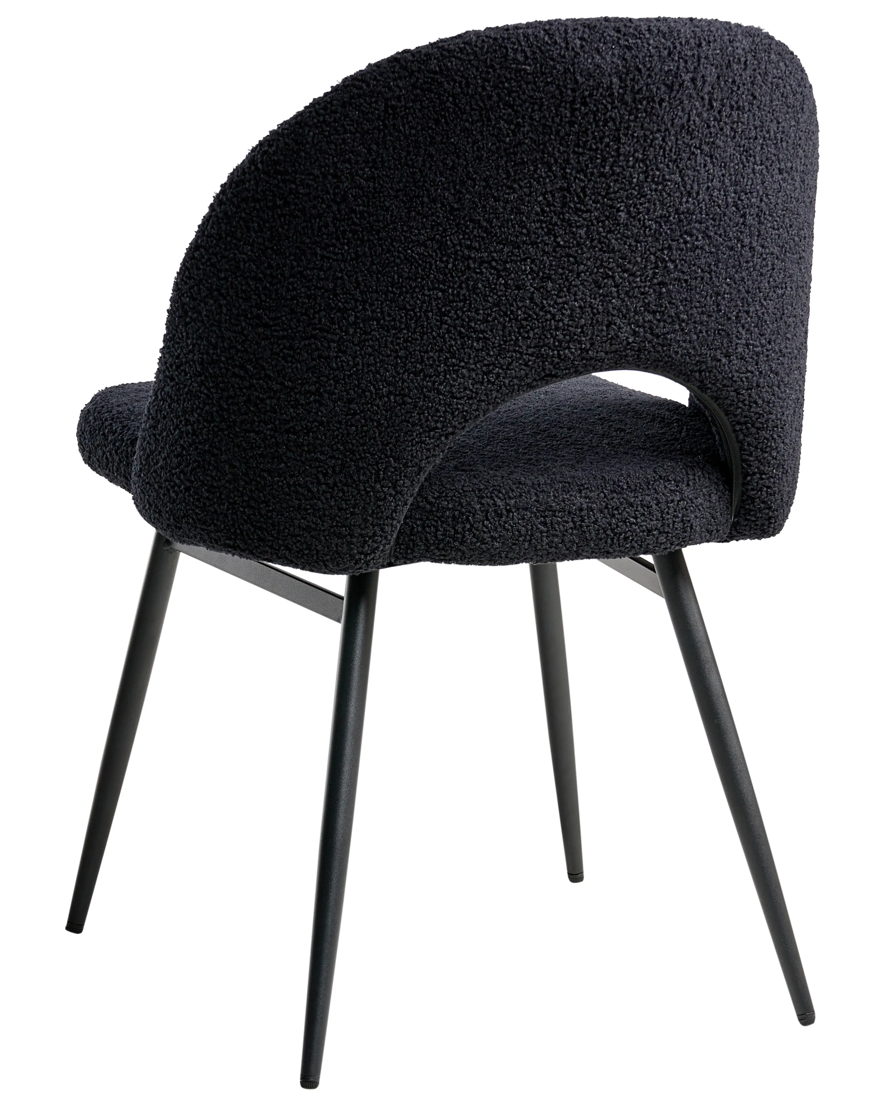 Set van 2 eetkamerstoelen ONAGA Bouclé Zwart