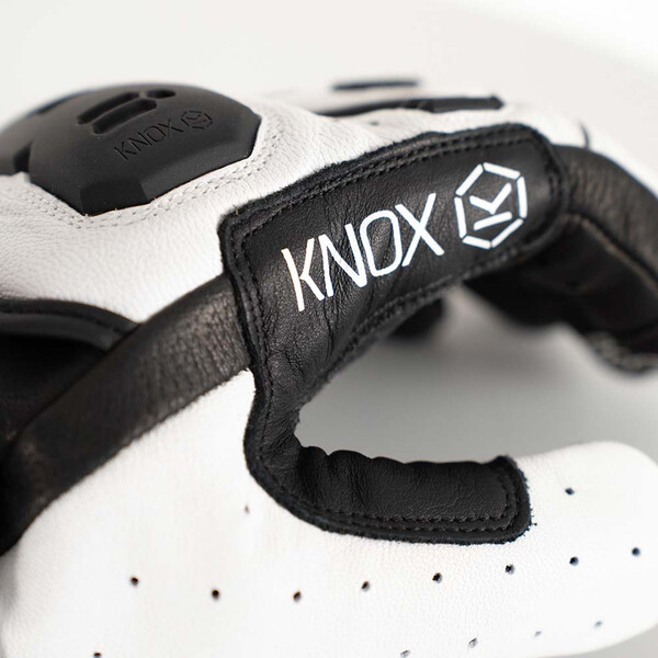 knox - Gants Orsa MK3 Cuir Noir / Blanc