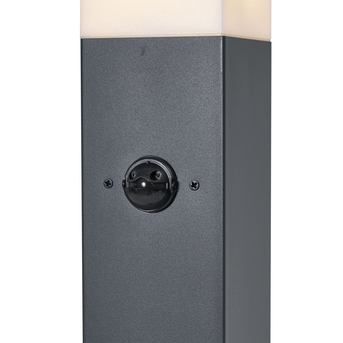Buitenlamp donkergrijs met opaal glas 80cm IP44 met stopcontact en bewegingssensor - Malios