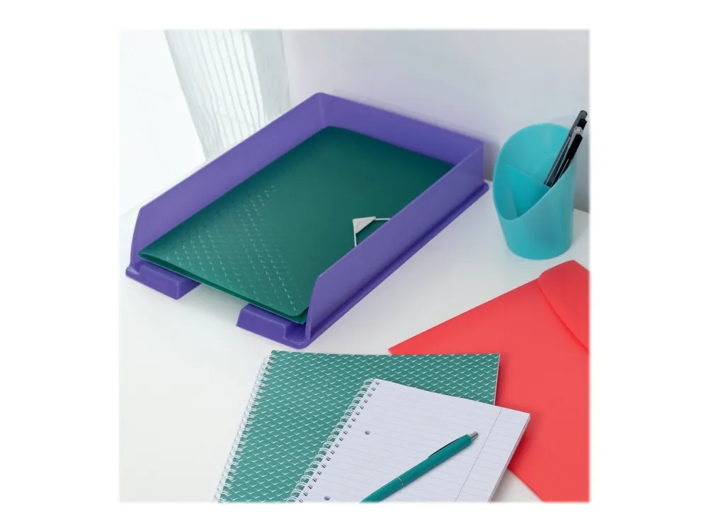 Esselte Colour'Breeze - 3-folds mappe - for A4 (210 x 297 mm) - kapacitet: 150 ark - translucent coral