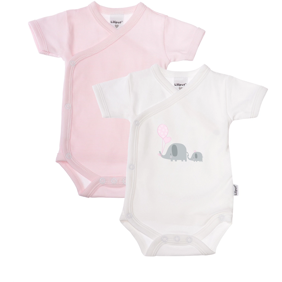Liliput Wickelbodies weiss-rosa