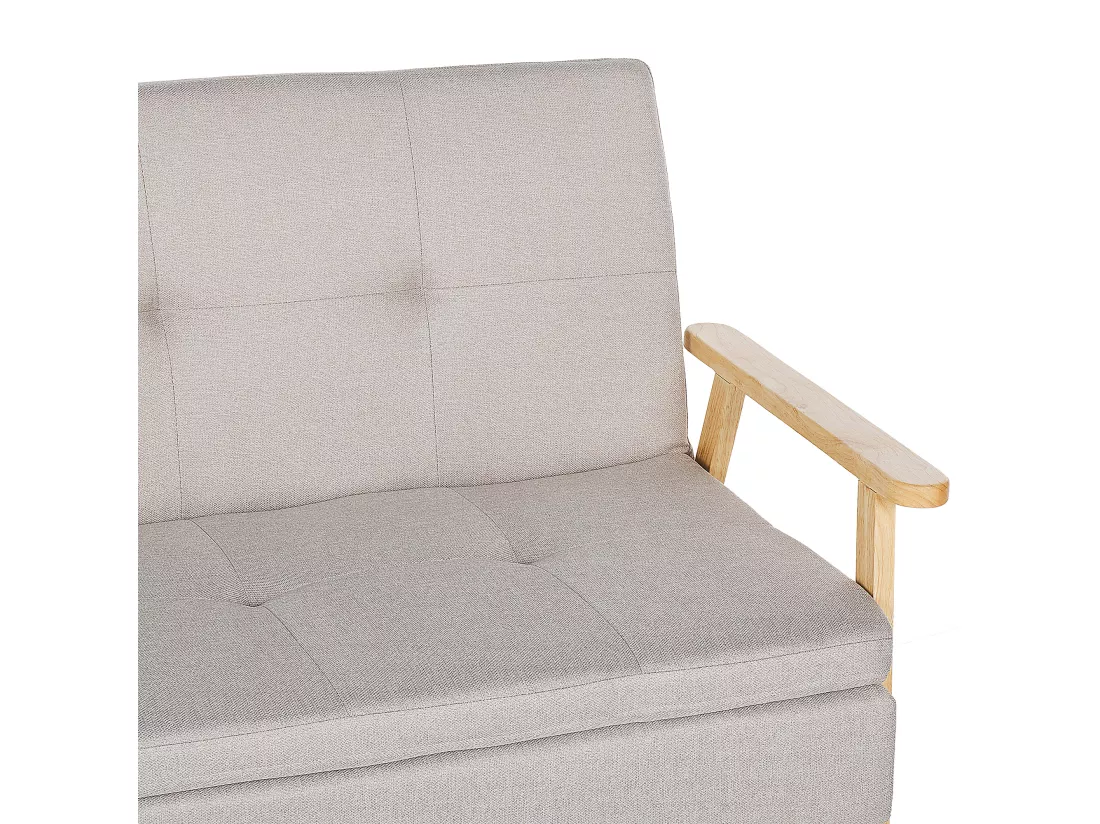 Canapé-lit en tissu beige TJORN