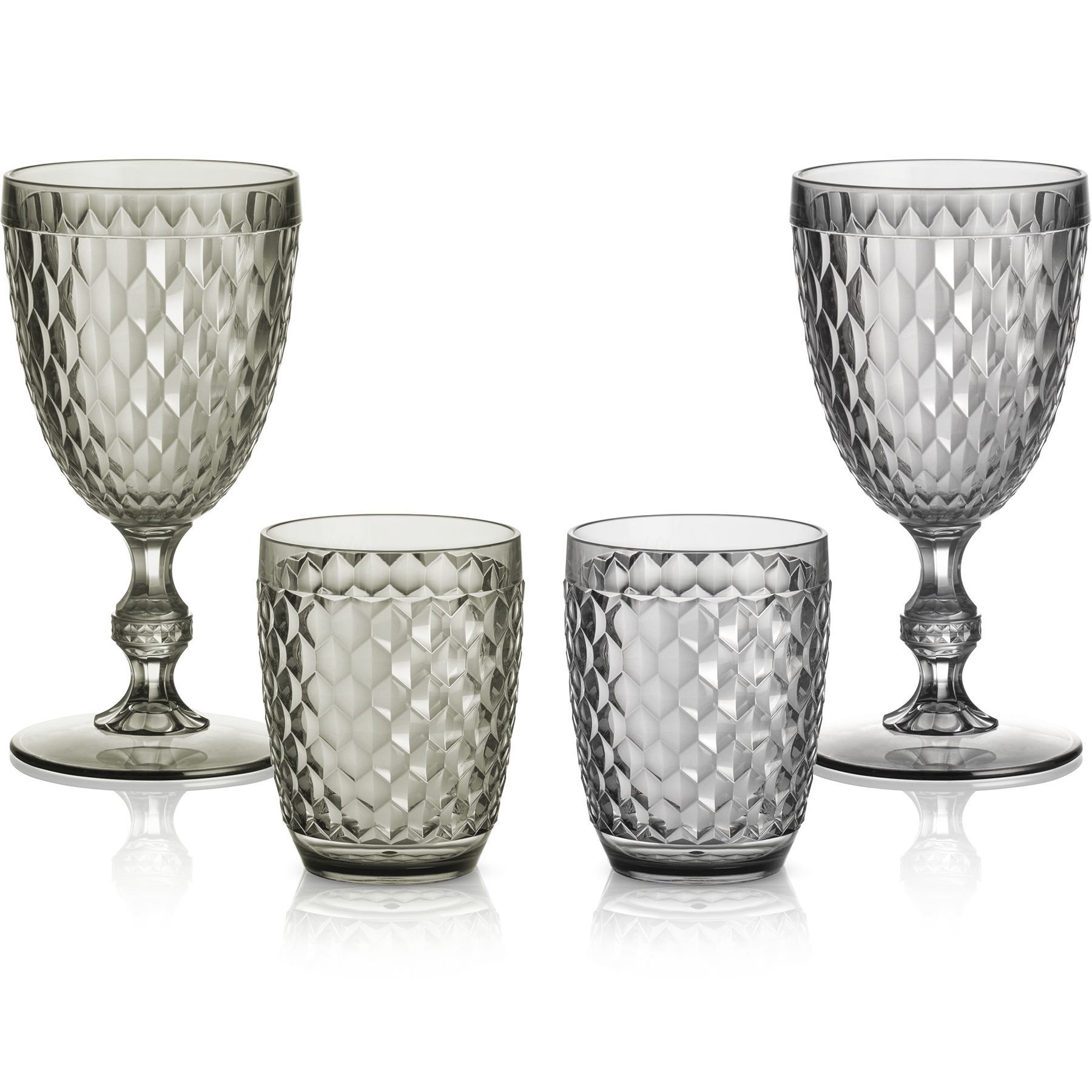 Brunner 2er-Set Weingläser 400 ml Coralux Grau