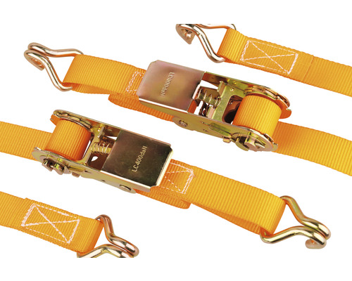 Mamutec spanband met ratel en punthaken, 25 mm, 5 m, 2 stuks