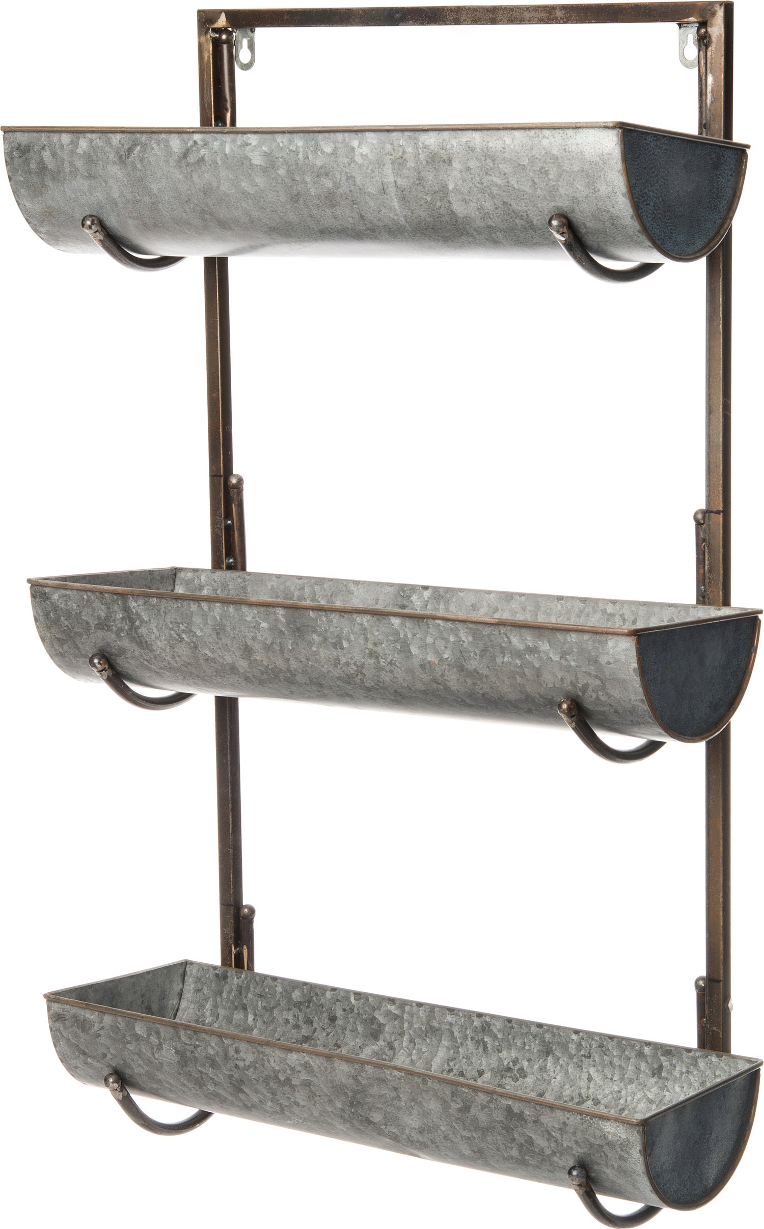 Intratuin tuinwanddecoratie plantenbak zink 76 x 46 x 16 cm