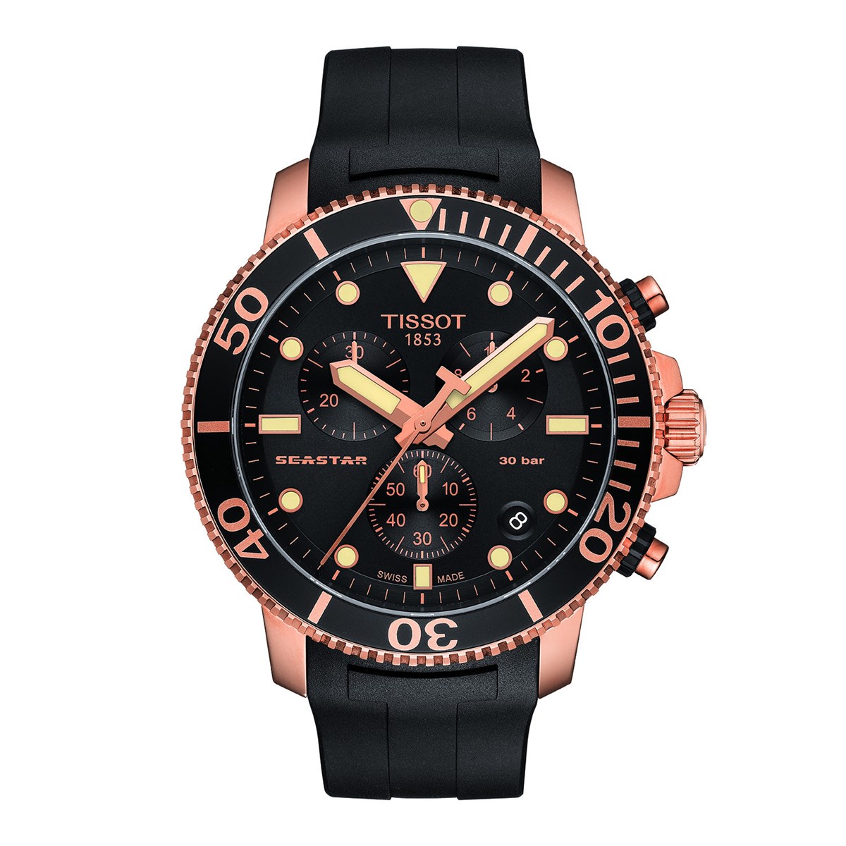Montre Tissot Seastar 1000 chrono acier cuivré