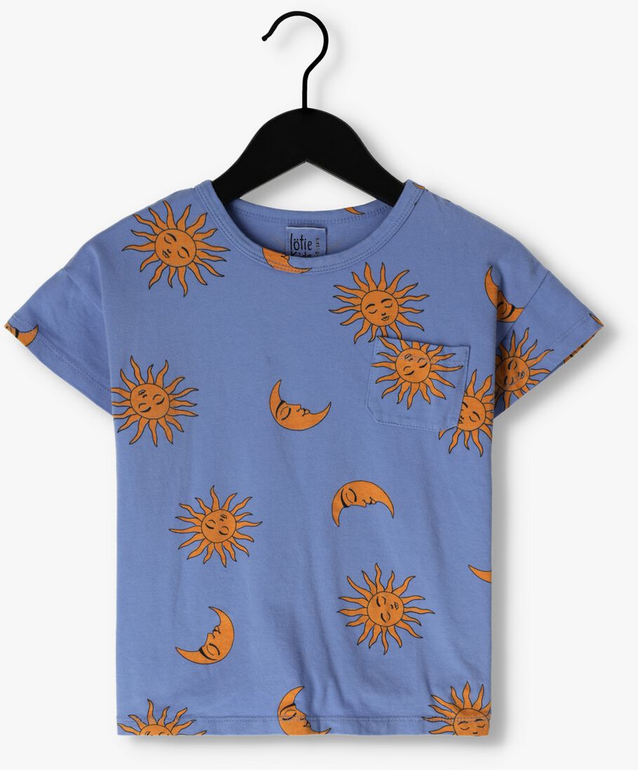L\u00D6TIEKIDS blauwe l&ouml;tiekids t-shirt tshirt short sleeve sun+moon