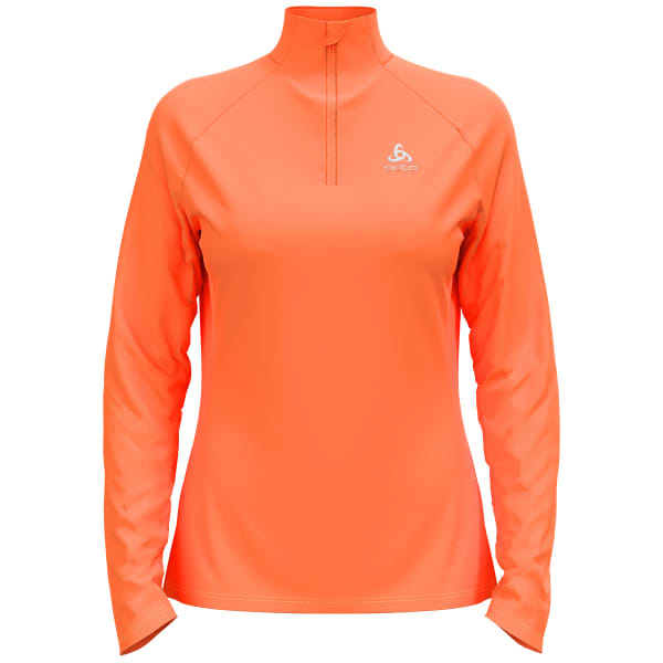 T-shirt running ODLO ESSENTIAL CERAMIWARM MIDLAYER 1/2 ZIP LIVE WIRE