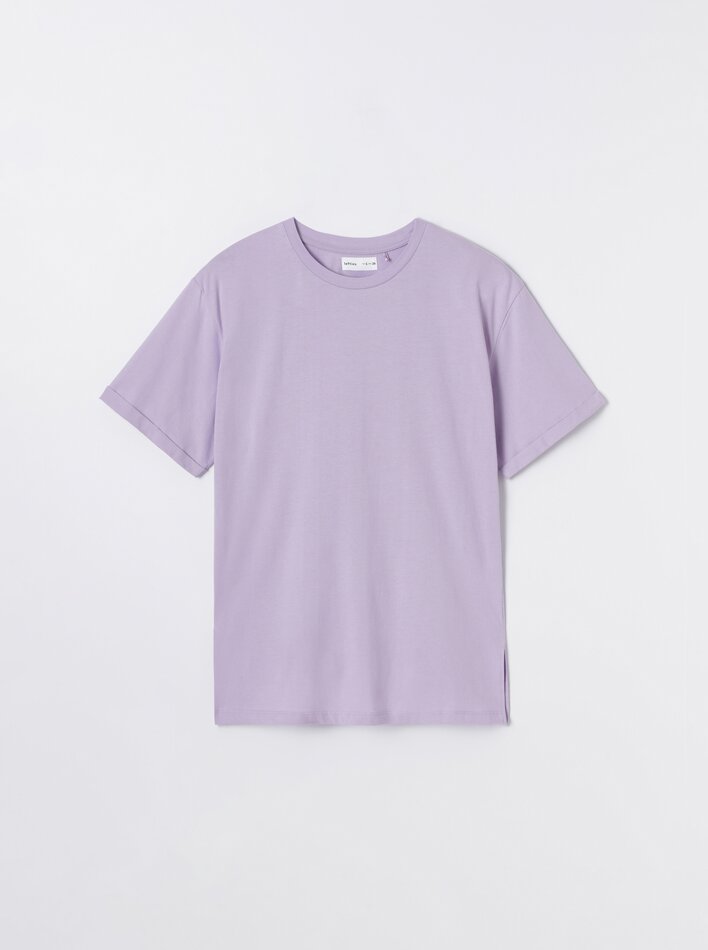 Camiseta oversized de manga curta - Malva Claro