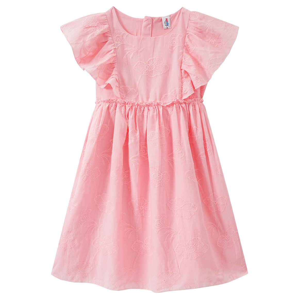 Festliches Mädchen Kleid mit Stickerei rosa