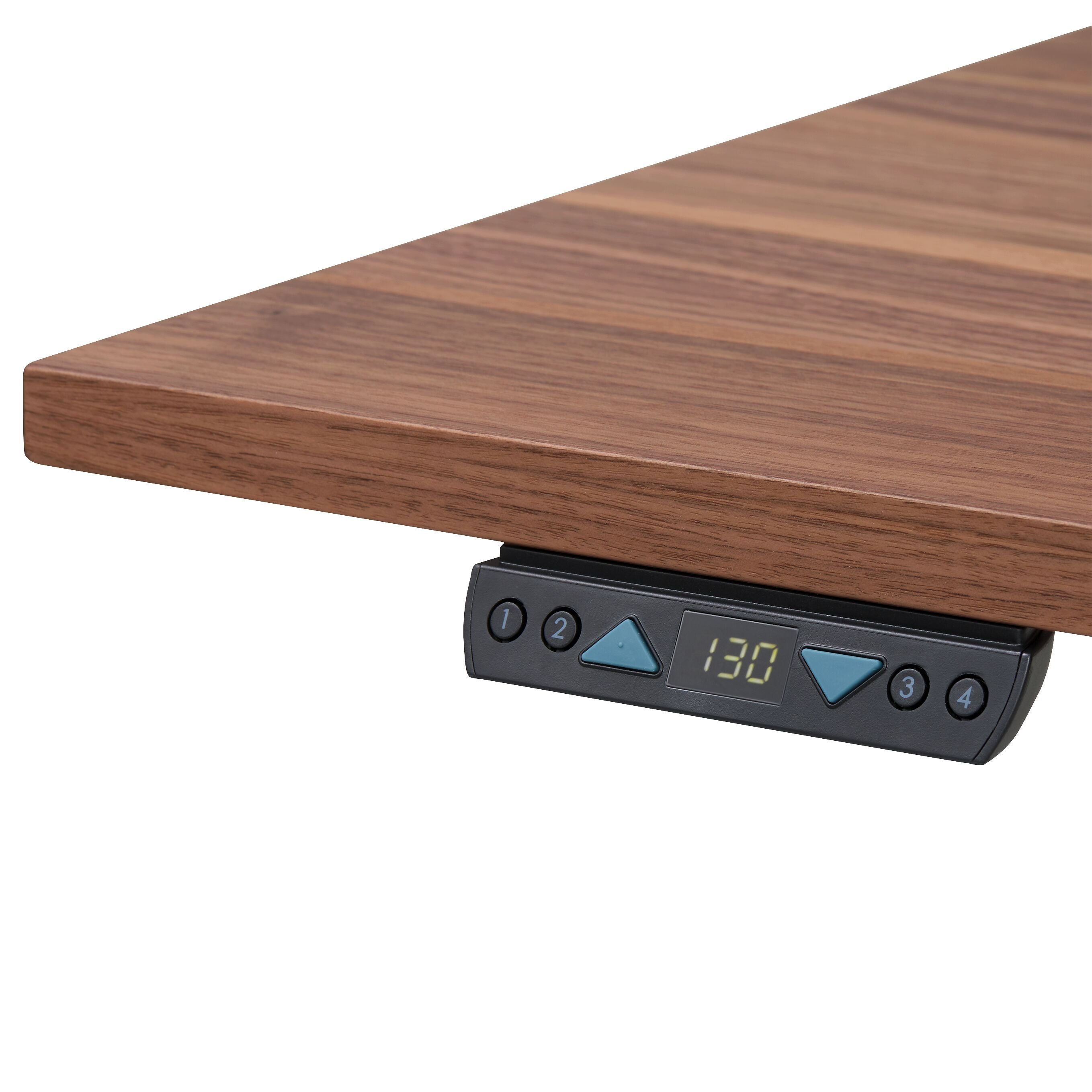 FLEXCUBE PROFI Schreibtisch höhenverstellbar - Nussbaum / B: 180.0 cm x T: 80.0 cm x H: 67.0 cm