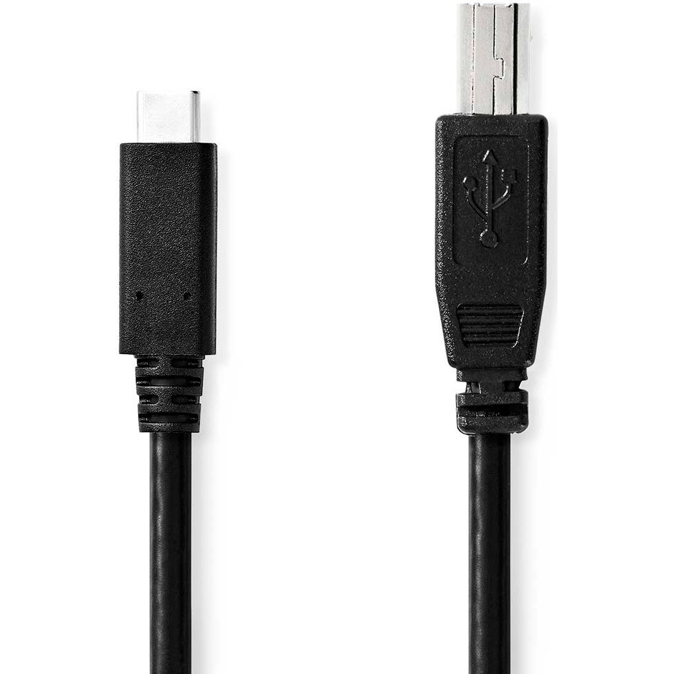 Nedis CCGB60650BK20 USB 2.0 kabel USB-C male - USB-B male 2 meter