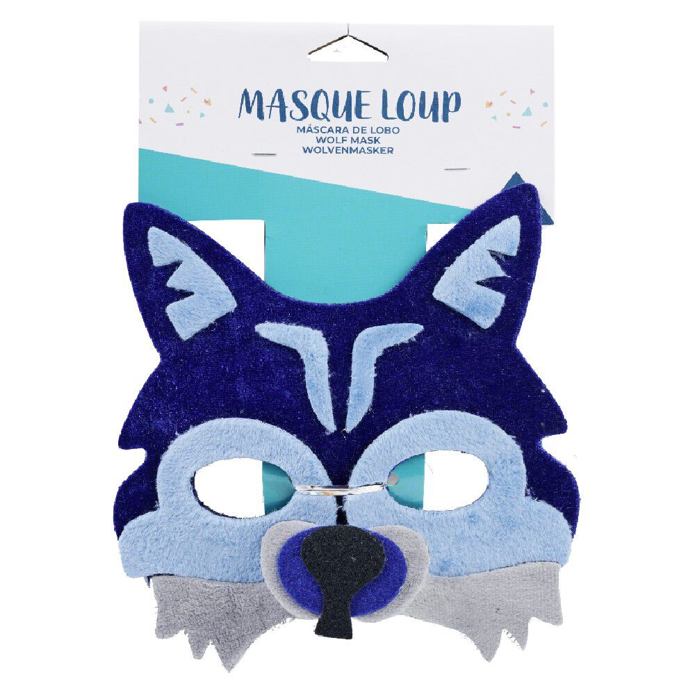 Masque Loup bleu et gris