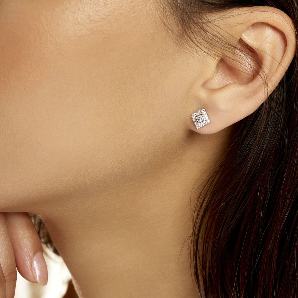 Boucles D'oreilles Pendantes Marie-elsa Argent  Oxyde De Zirconium