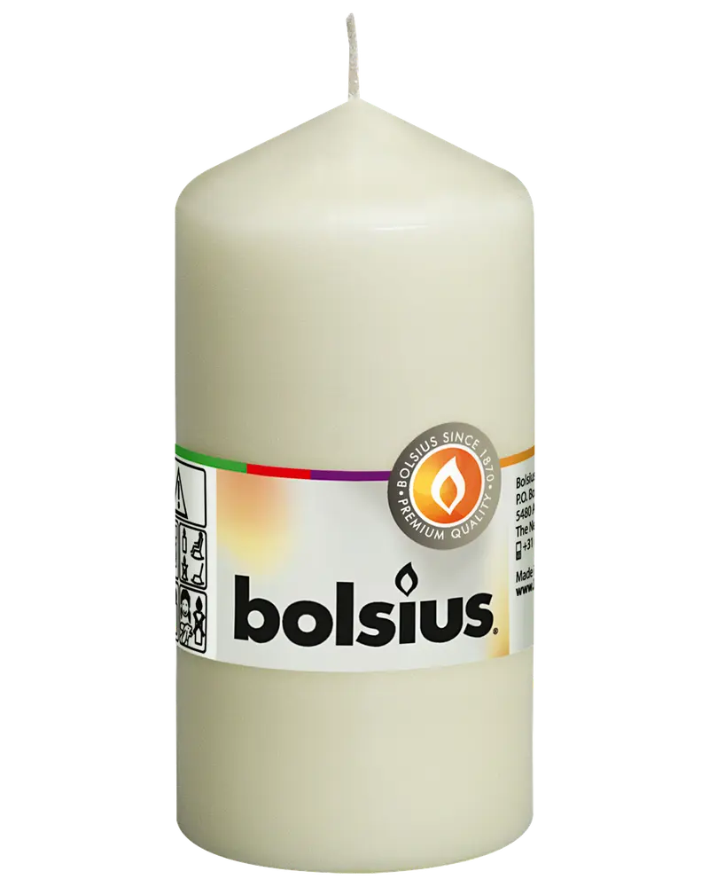Bolsius Bloklys Ø5,8 x 12 cm - elfenben