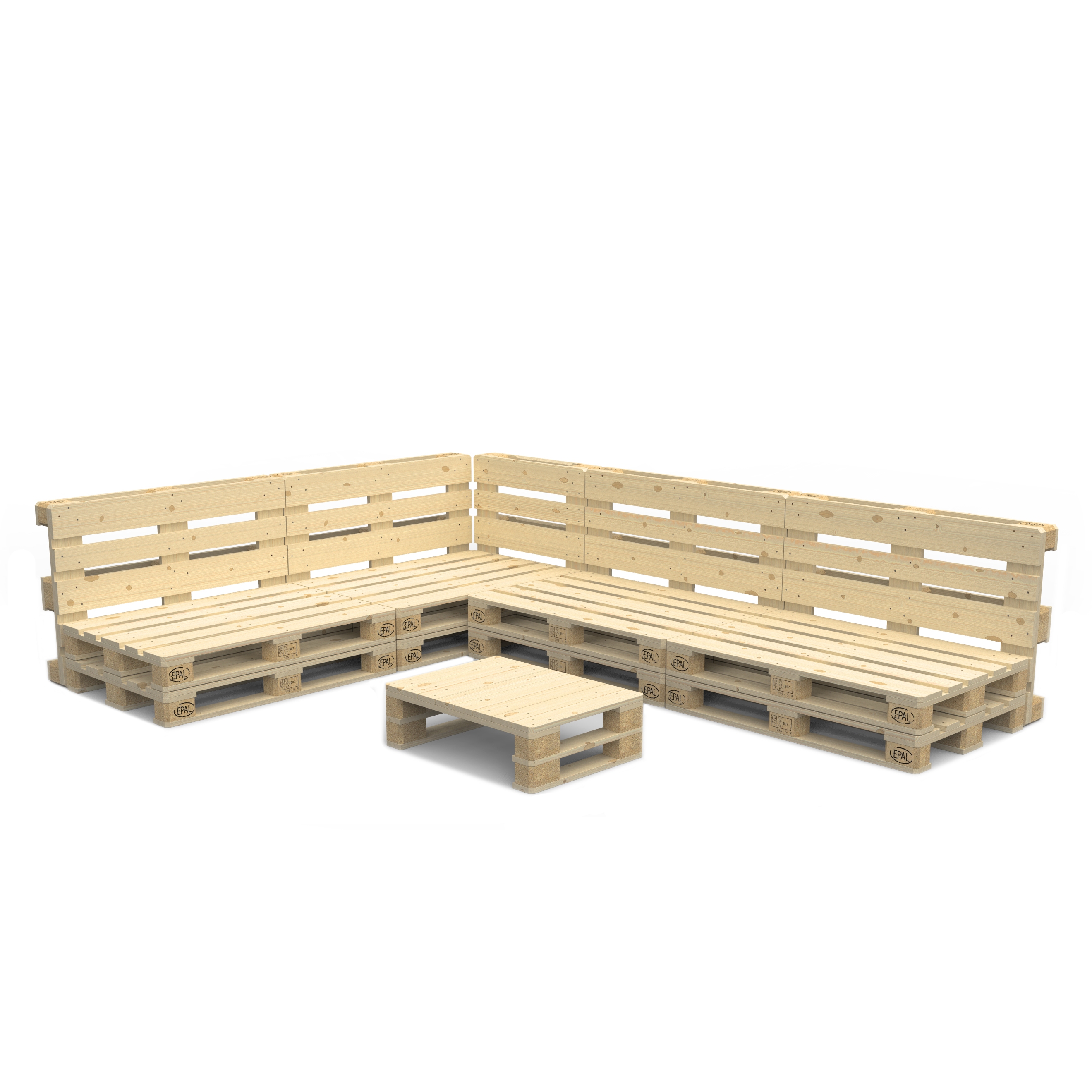 Palettenlounge BIASCA inkl. Tisch