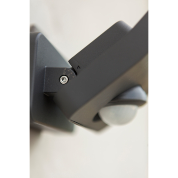 LUTEC wandlamp Atlantis donkergrijs 14W met bewegingssensor