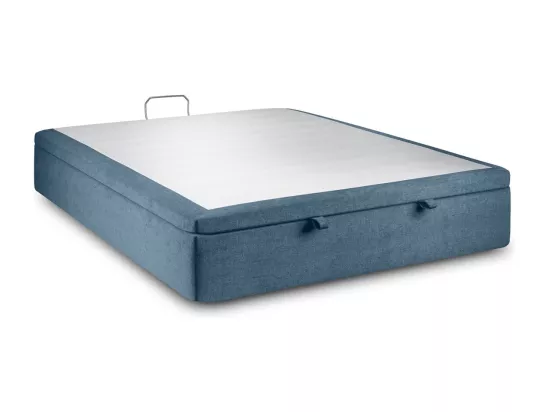 Sommier Coffre Tissu Bleu 140x190 H39cm