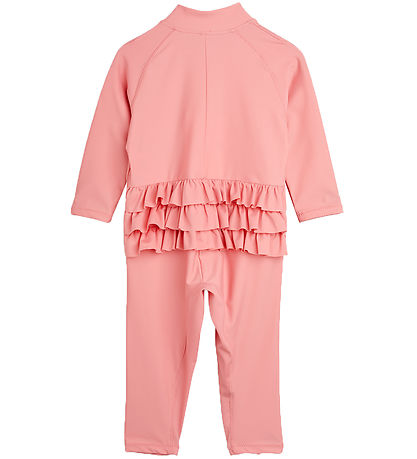 Mini Rodini Bådeheldragt - UV50+ - Owl - Pink