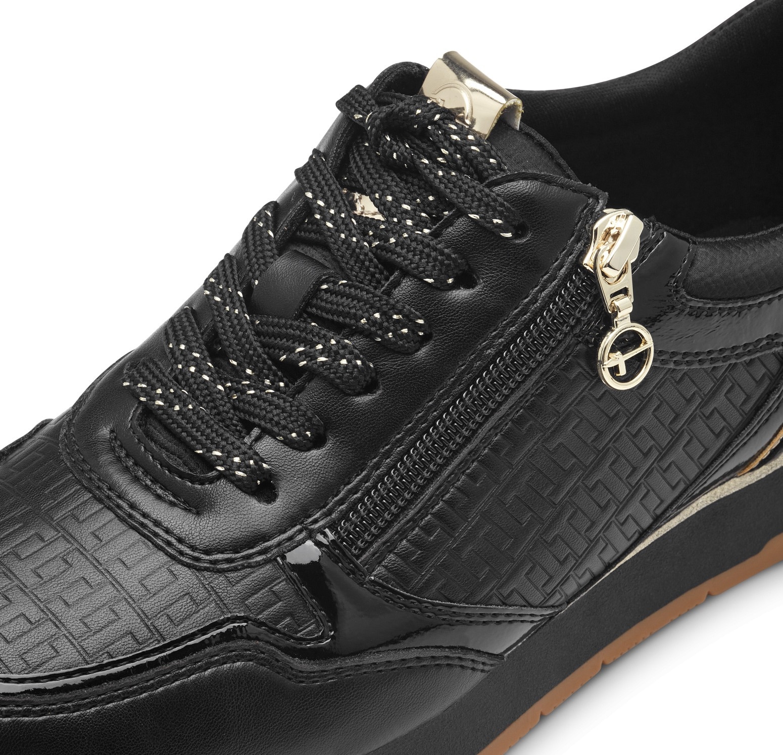 Tamaris Plateausneaker  , Freizeitschuh, Halbschuh, Schnürschuh mit dezenten Metallic-Details