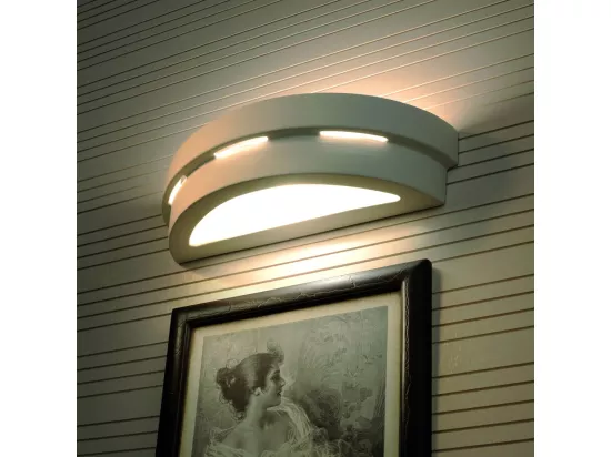 Sollux Applique murale à 1 ampoule en céramique blanche, E27