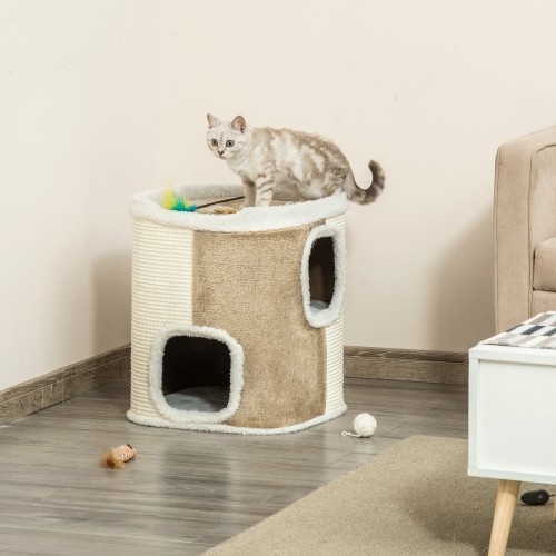 Arranhador para Gatos Pawhut, Bege