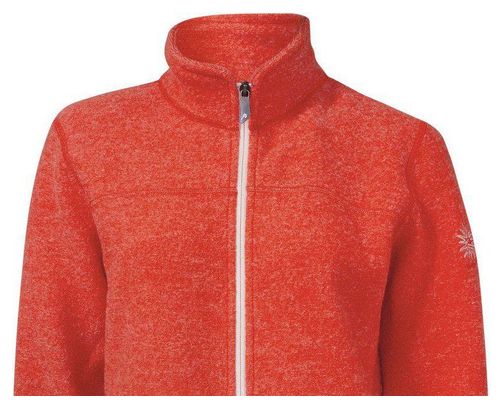 Ivanhoe gilet zippé en laine pour femme Beata Rouge Mandarine-Orange