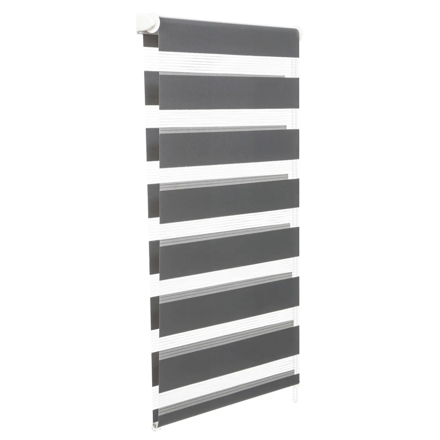 Lot de 2 stores enrouleurs zébrés jour nuit l.45 x H. max 170 CM gris