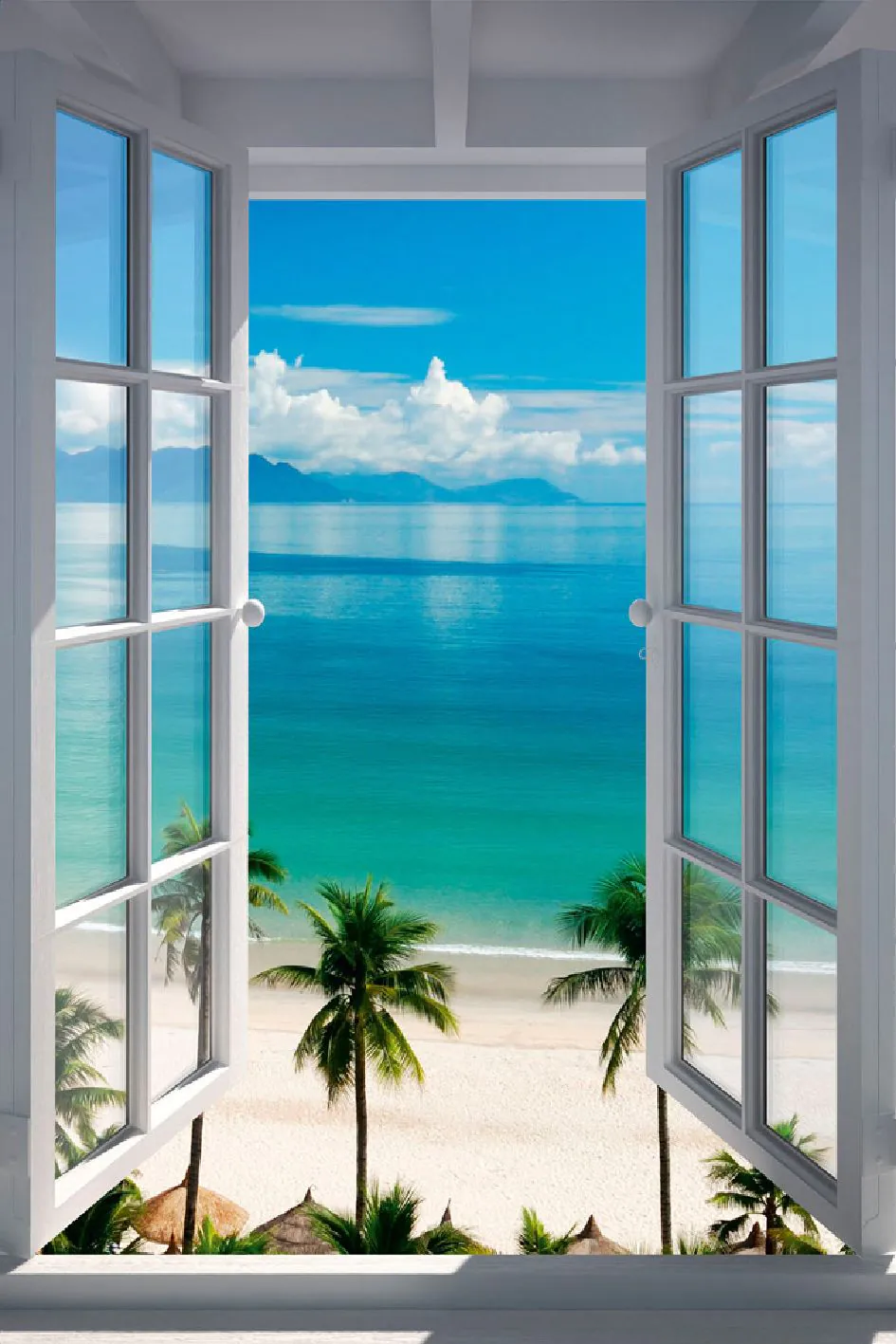 Poster Beach Window, 61 x 91 cm