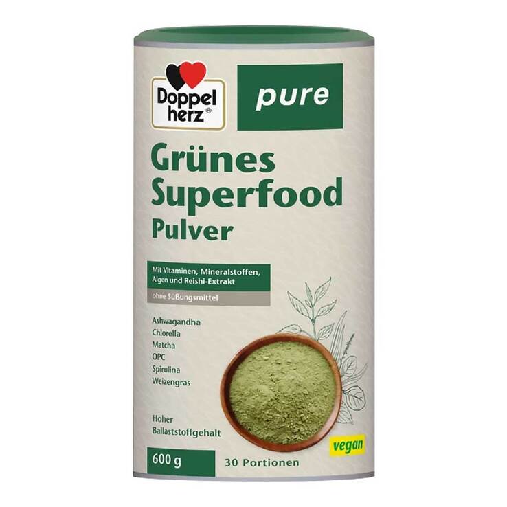 Doppelherz Grünes Superfood pure Pulver, 600 g