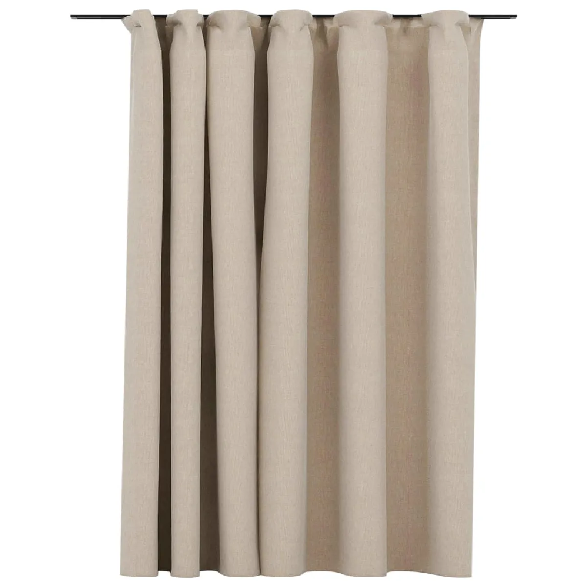 vidaXL Rideau occultant Aspect lin Beige - 290x245 cm