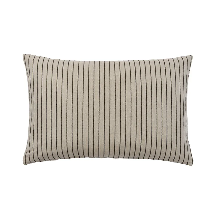 Broste Copenhagen - Karen Kissenbezug, 40 x 60 cm, hellbeige / schwarz