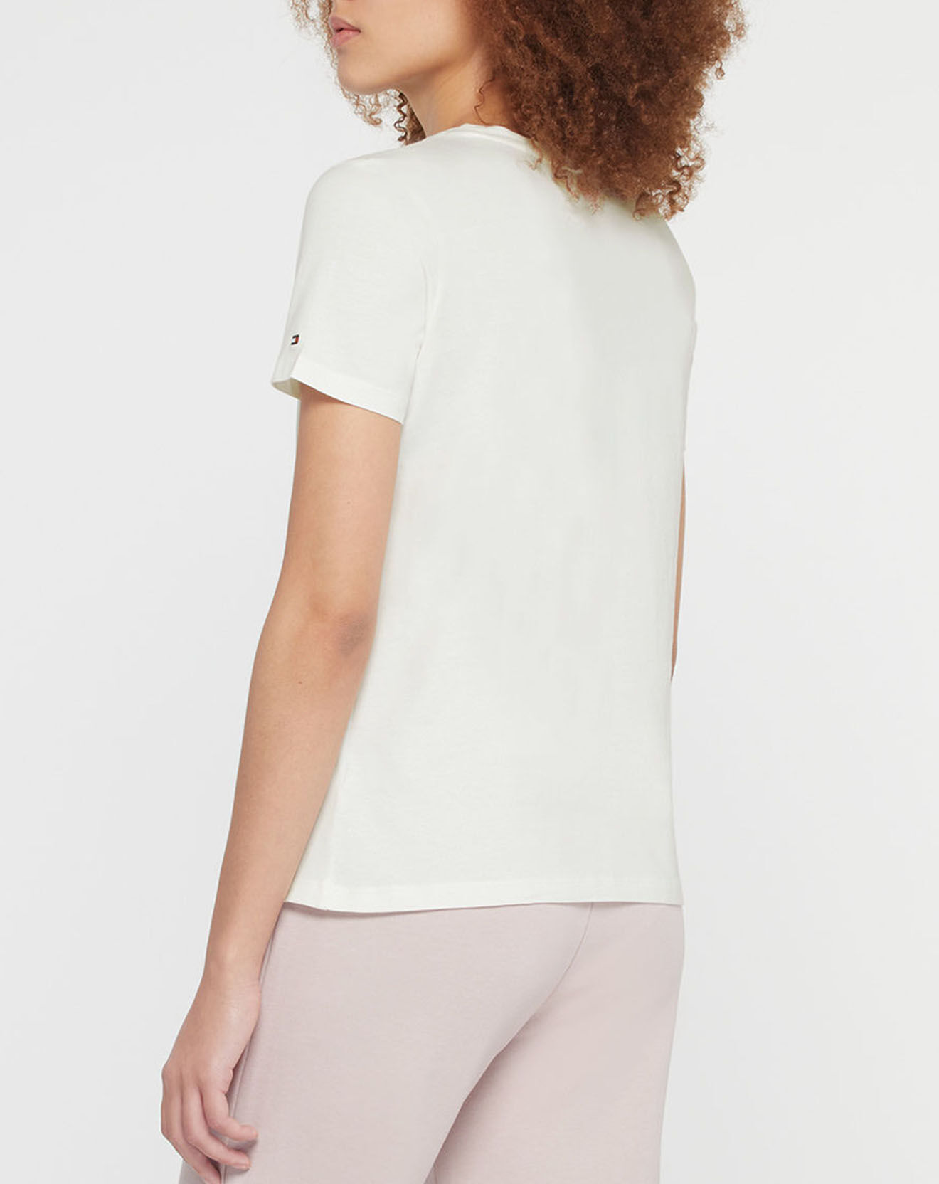 Tommy Hilfiger T-Shirt 100% Coton Bio Lurex écru