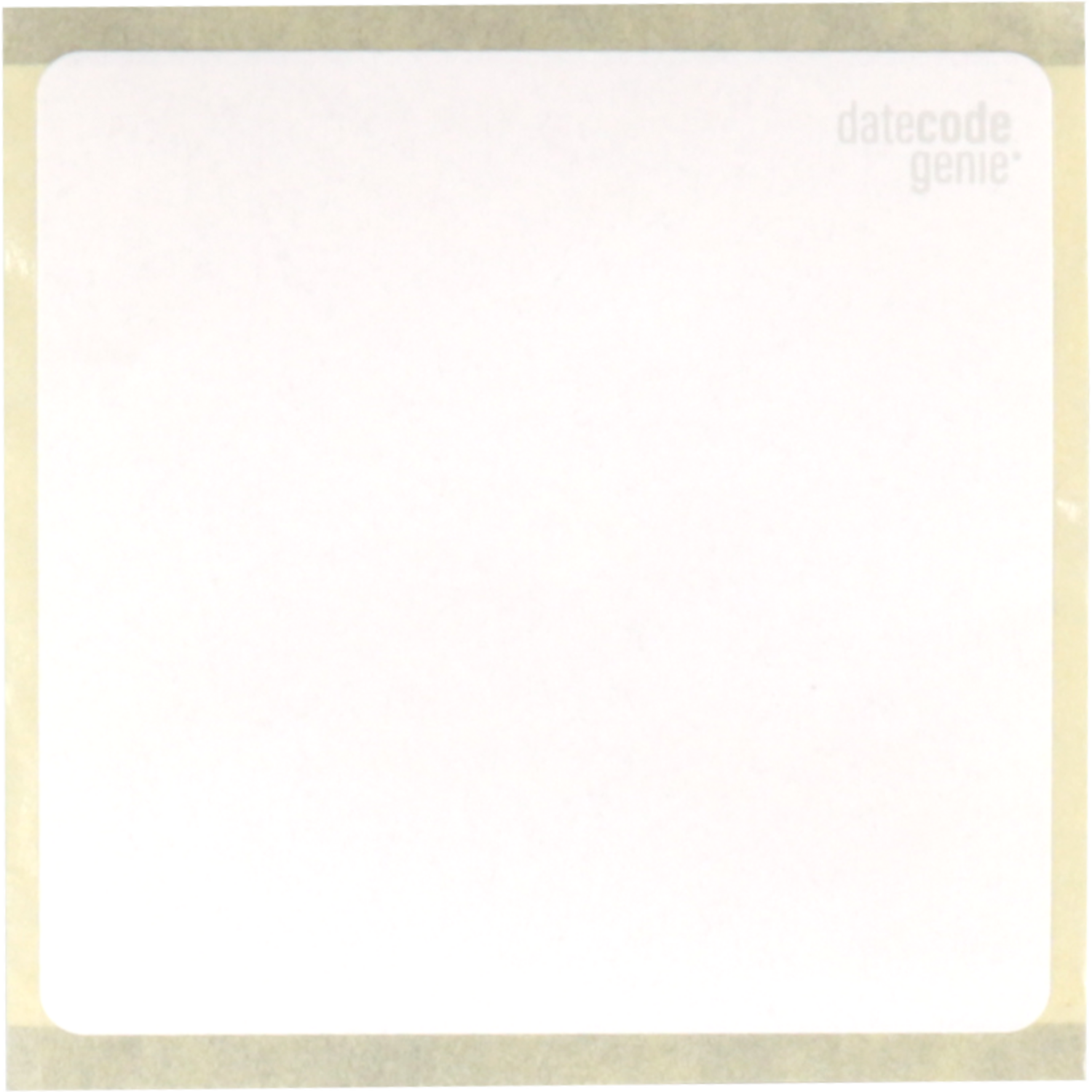 Etiket, DateCodeGenie, papier, afneembaar, 50x50mm, wit
