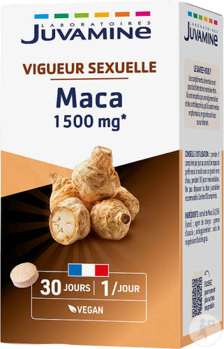 Juvamine Maca 1500mg Vigueur Sexuelle 30 Comprimés