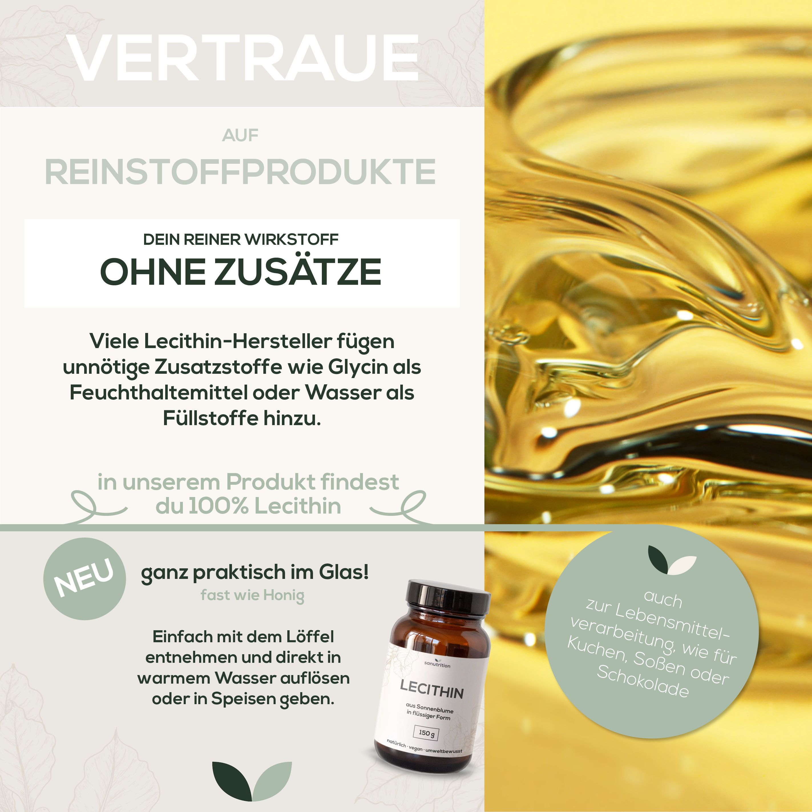 Sanutrition® - Lecithin aus Sonnenblume (flüssig)