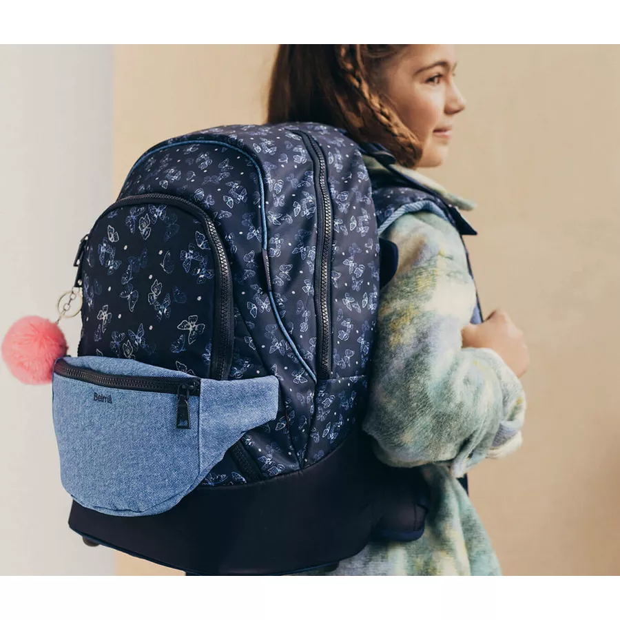 Belmil Schulrucksack 2-IN-1 Schulrucksack & Gürteltasche Sapphire